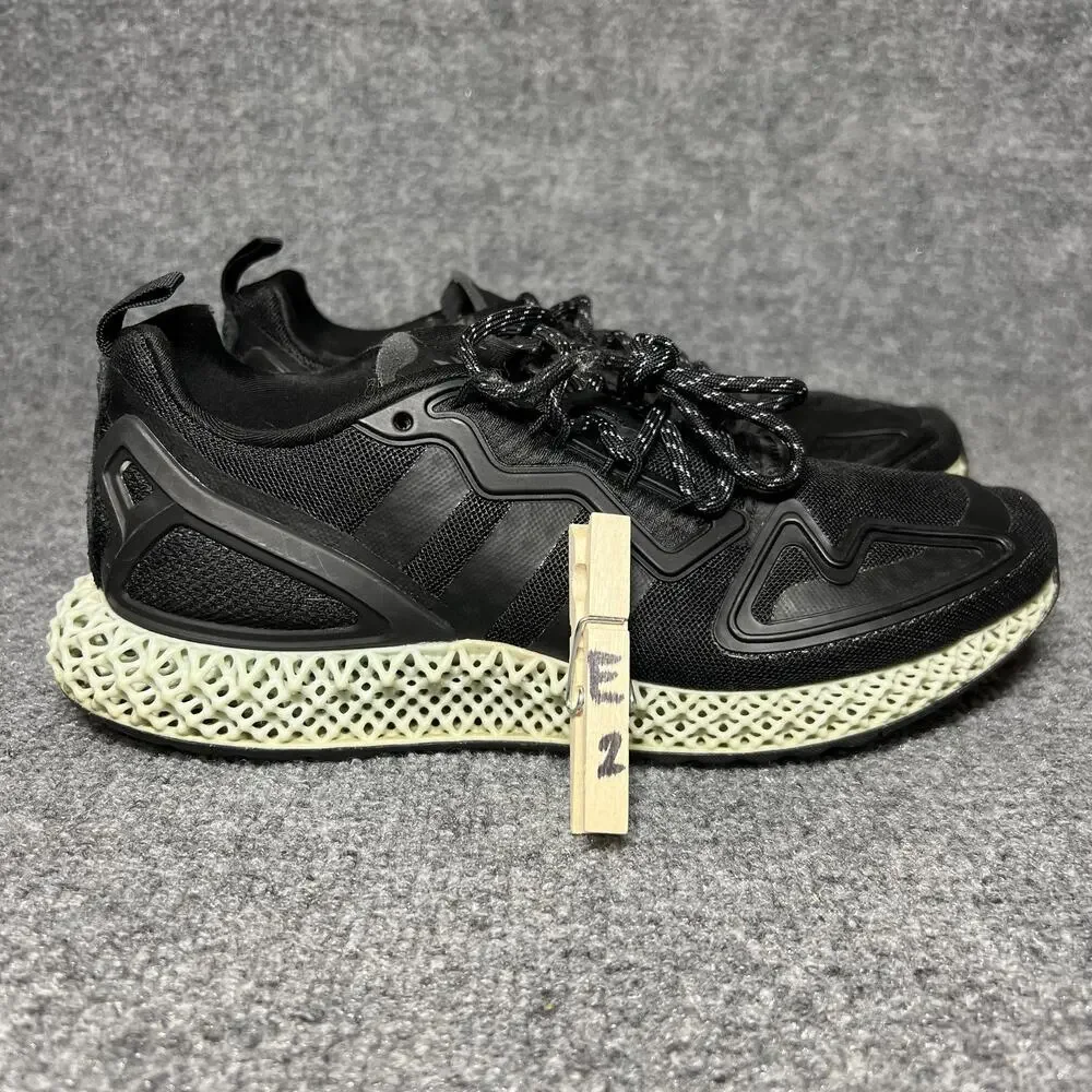 Adidas ZX 2K 4D Shoes Mens Size 7 FV9027 Black 3D Printed Runner Sneakers